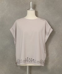 UV冷感フレンチスリーブプルオーバー(ライトグレー)