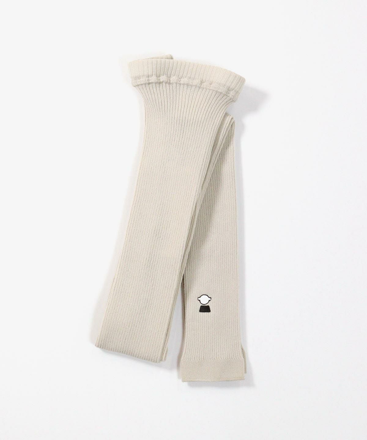 ワンポイント刺繍リブレギンス（ライトグレー）