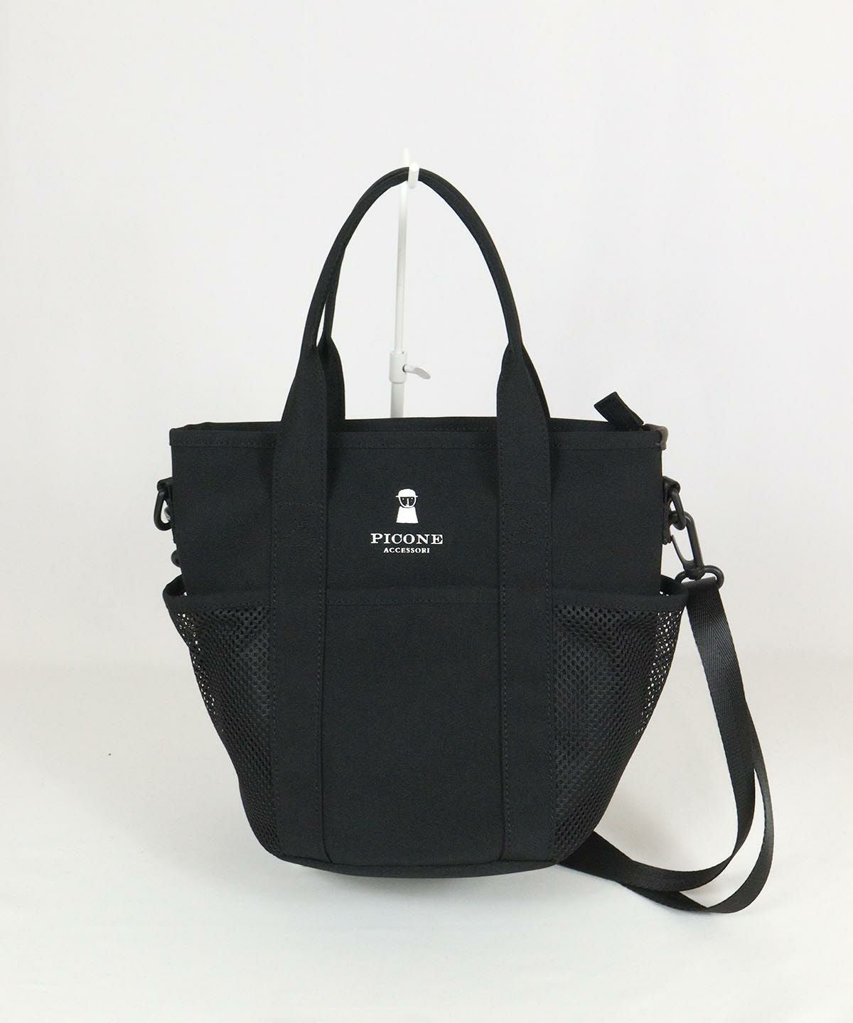 サイドメッシュ２WAYバッグ（ブラック）