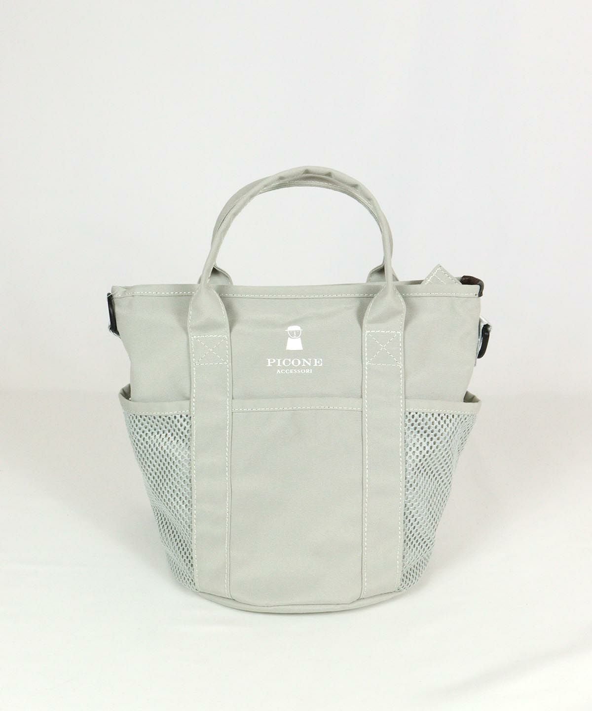 サイドメッシュ２WAYバッグ（ライトグレー）