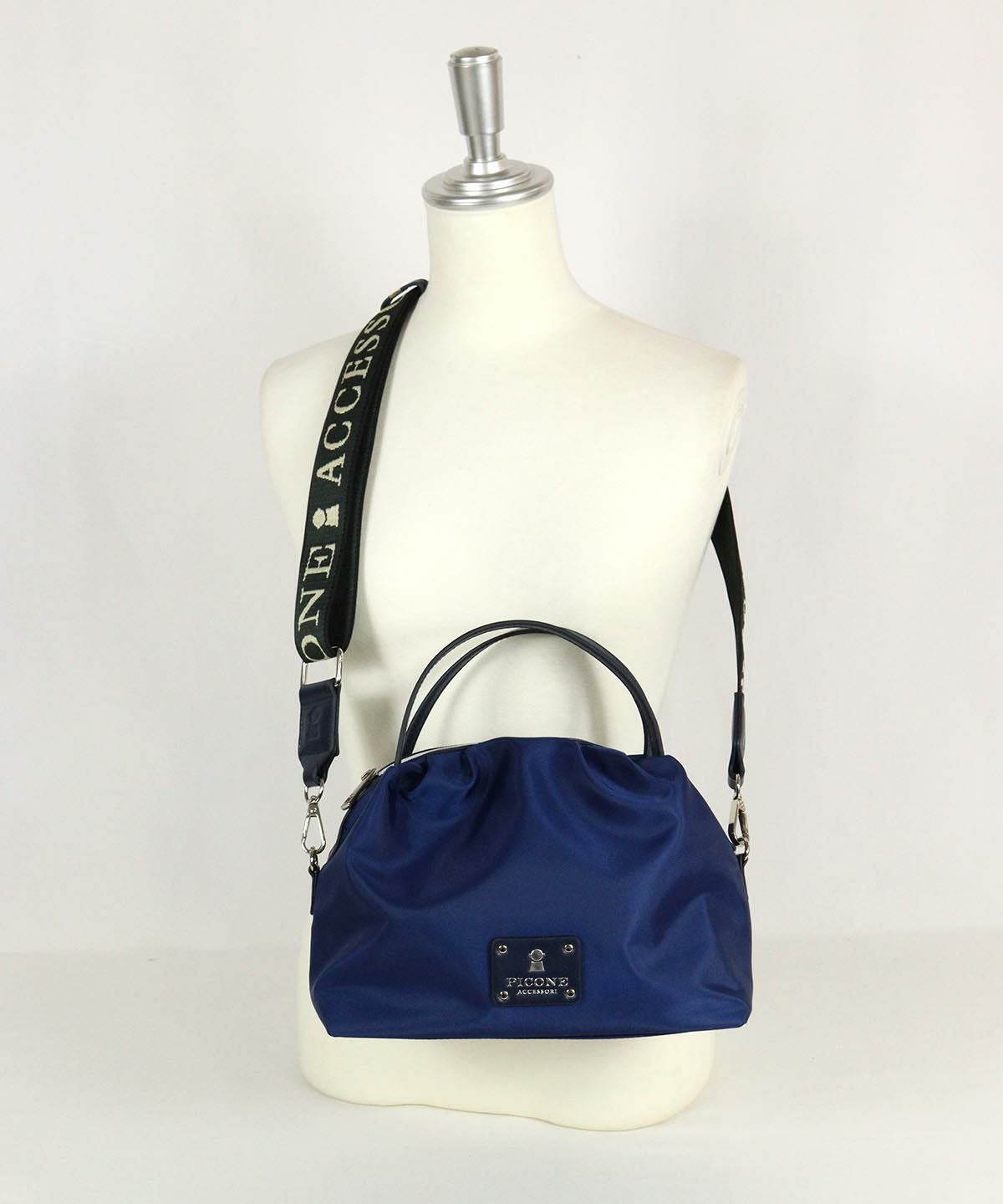 ミニボストンショルダーバッグ（ネイビー）