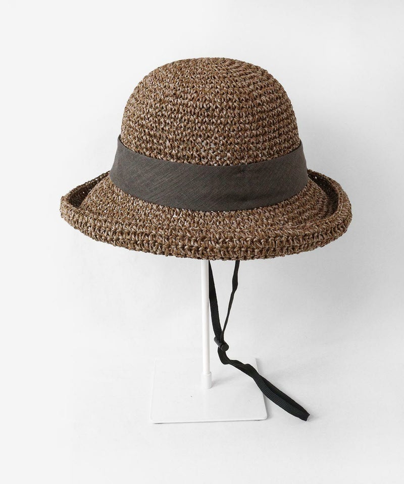 リボンペーパーハット横（ブラウン）