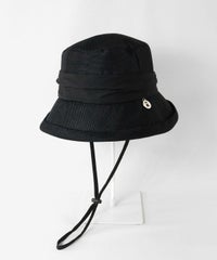 ペーパー風バケットハット（ブラック）