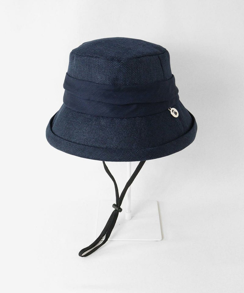 ペーパー風バケットハット（ネイビー）