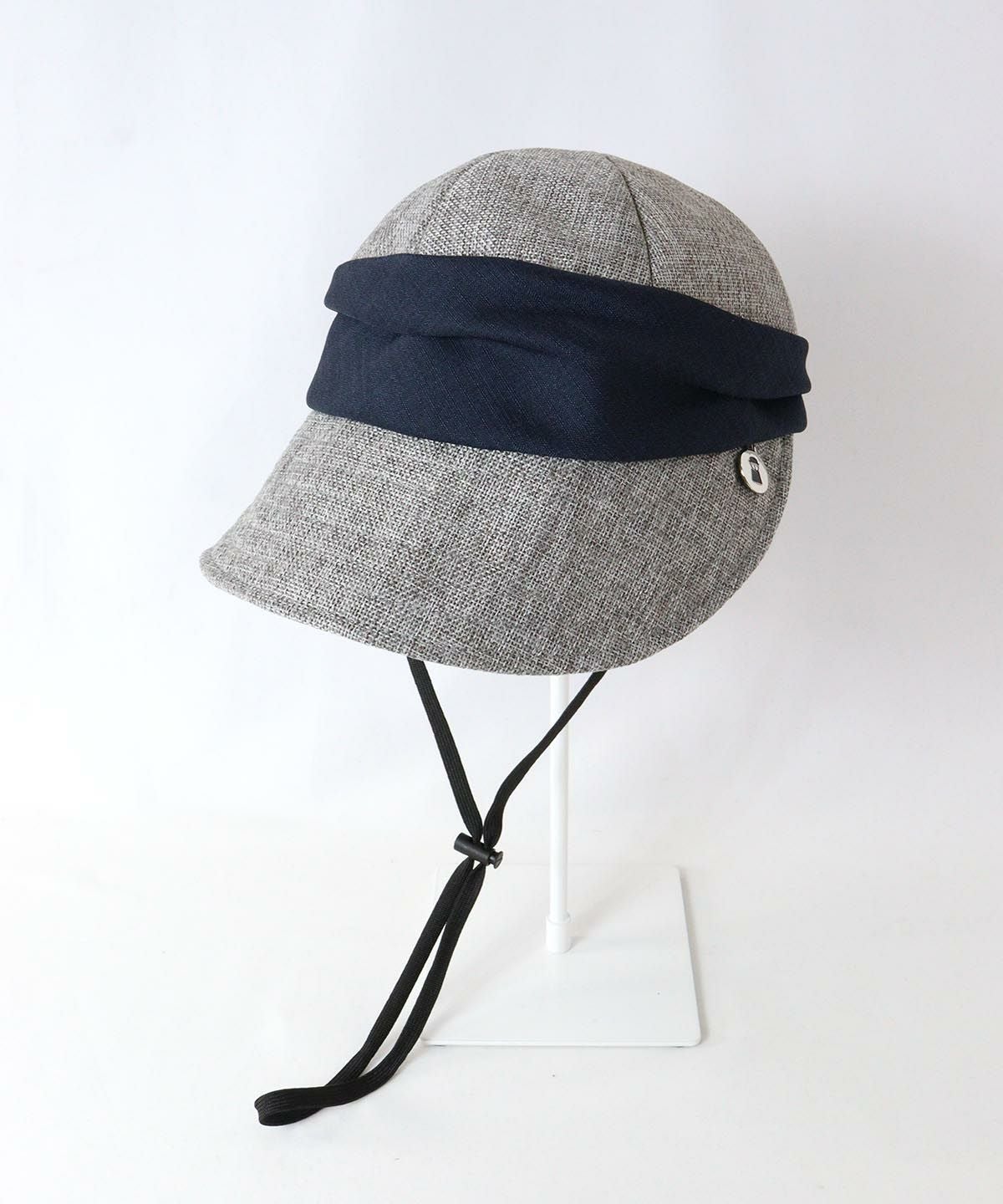 ストラップ付キャスケット（ライトグレー）