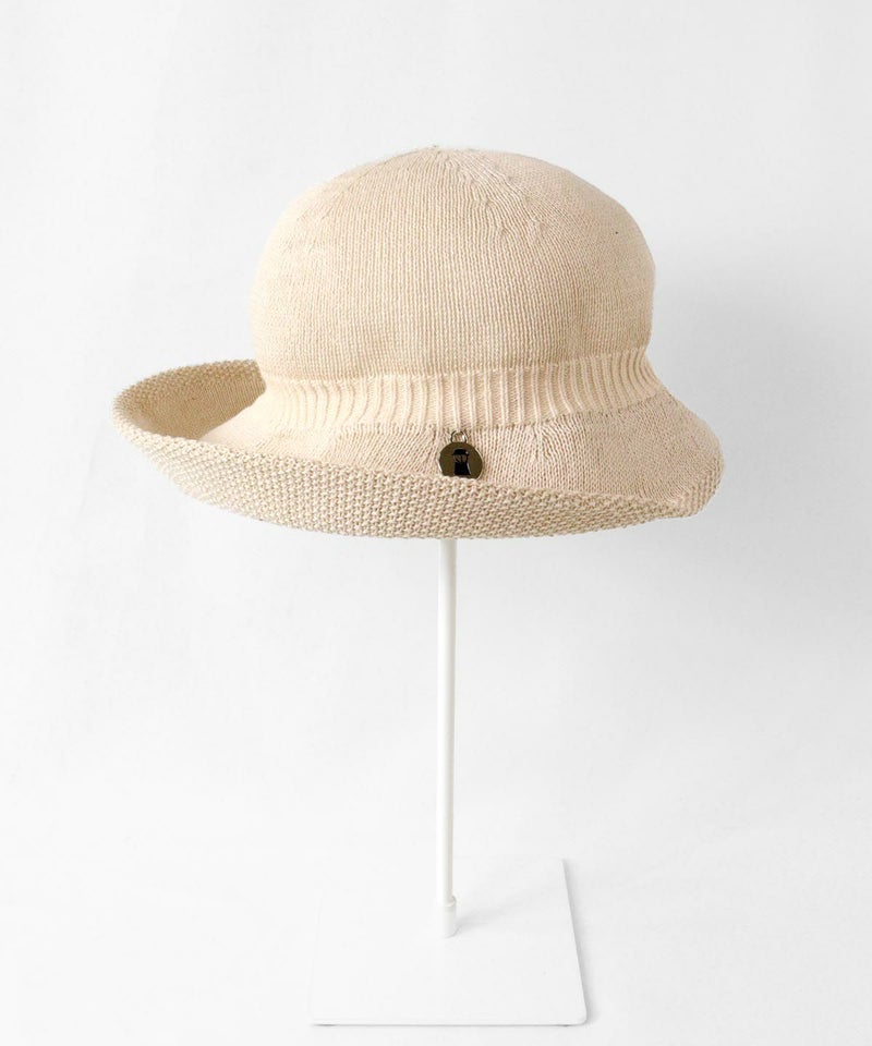 コットン混ボーラーハット横（ベージュ）