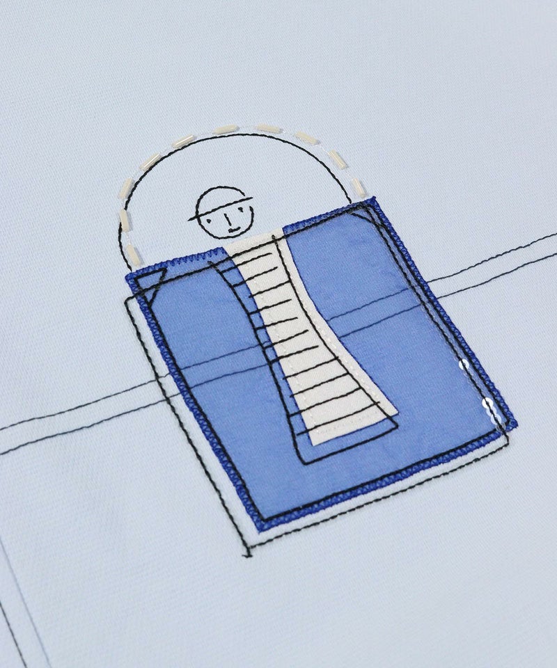 胸元デザイン部分（ライトブルー）