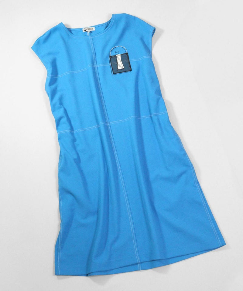 UV速乾ステッチワンピース（ブルー）