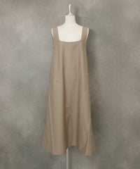デニムライクジャンパースカート(ベージュ)