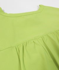 背中ギャザー部分（ライトグリーン）