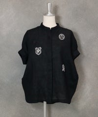 リネン刺繍ブラウス（ブラック）