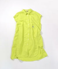 麻混冷感ロングブラウス（イエロー）