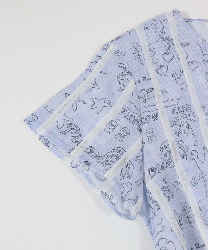 袖部分（ブルー）