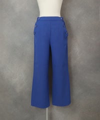 UV冷感綿麻混パンツ（ブルー）