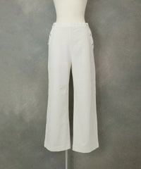 UV冷感綿麻混パンツ（ホワイト）
