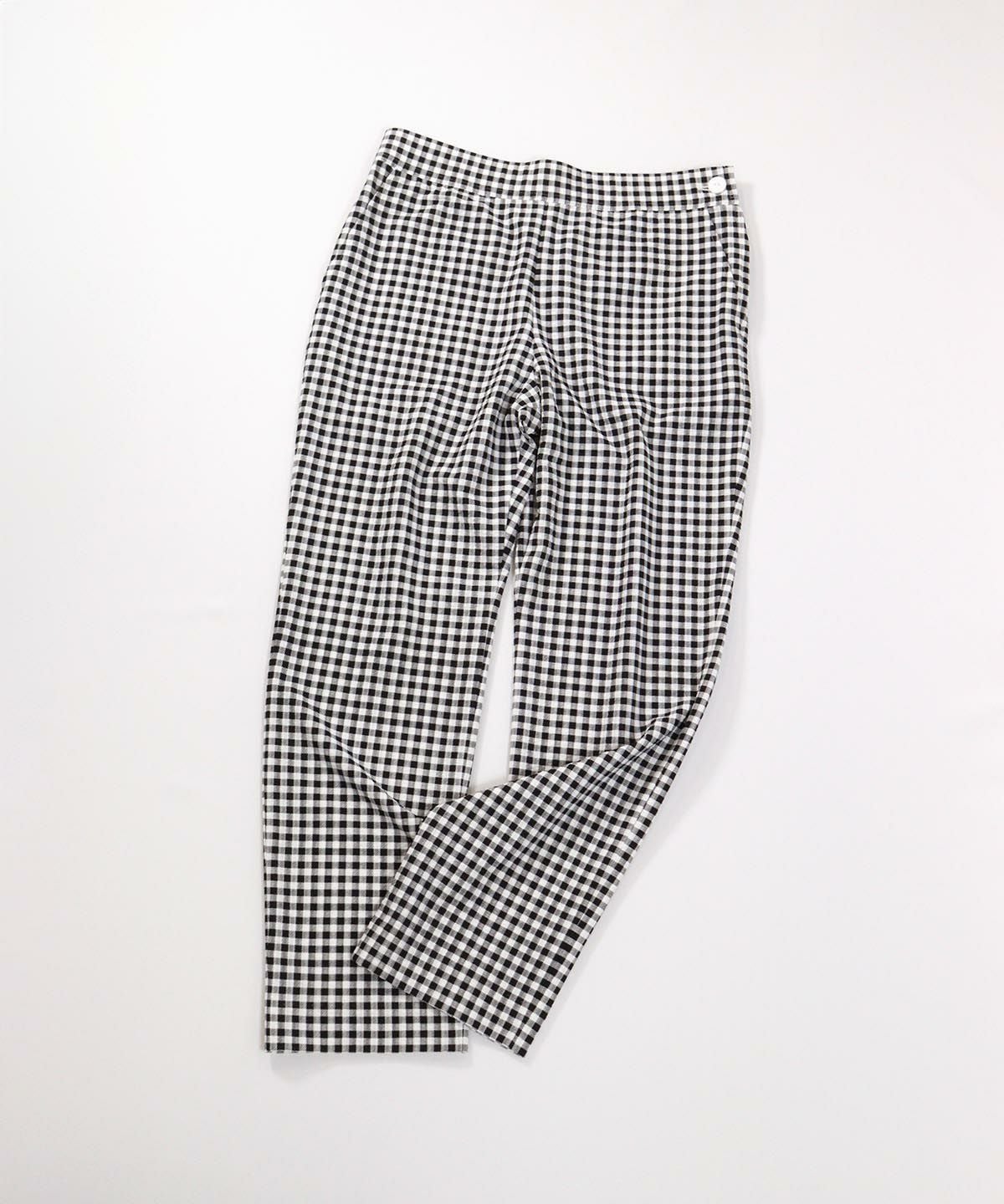 ギンガムチェック柄パンツ(ブラック)