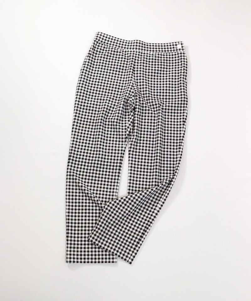 ギンガムチェック柄パンツ(ブラック)