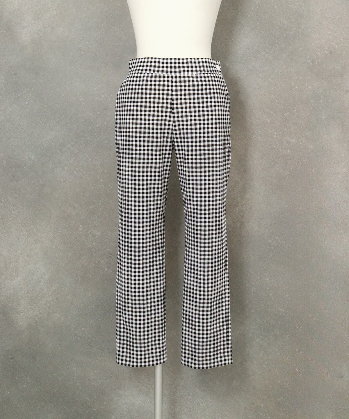 ギンガムチェック柄パンツ(ブラック)