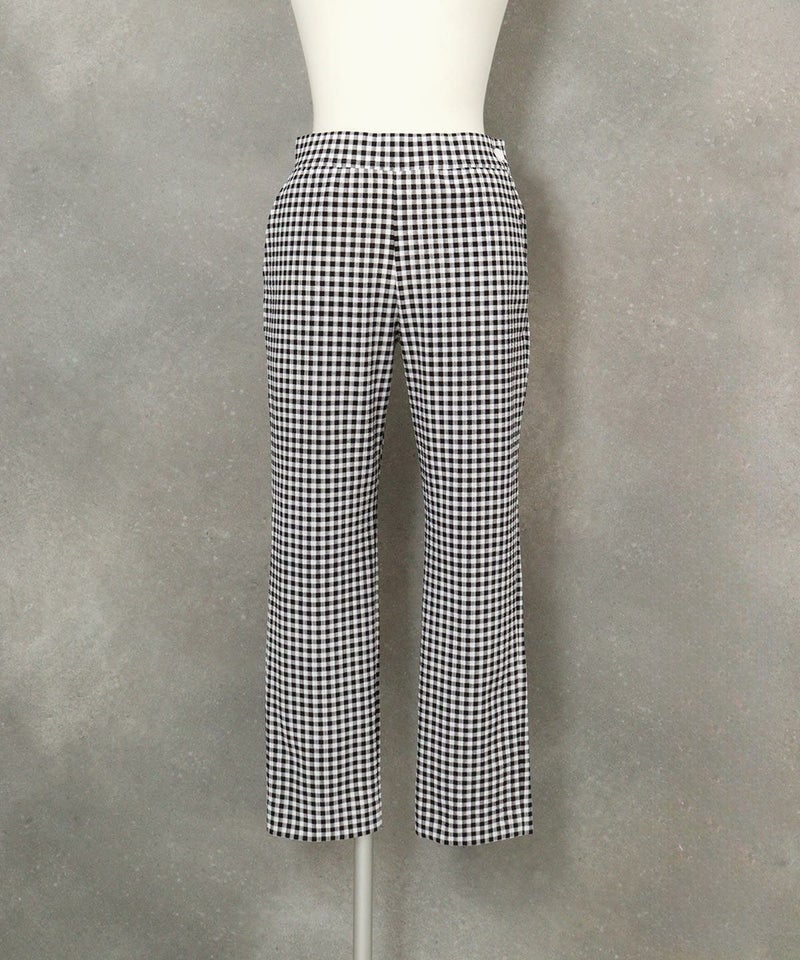 ギンガムチェック柄パンツ(ブラック)