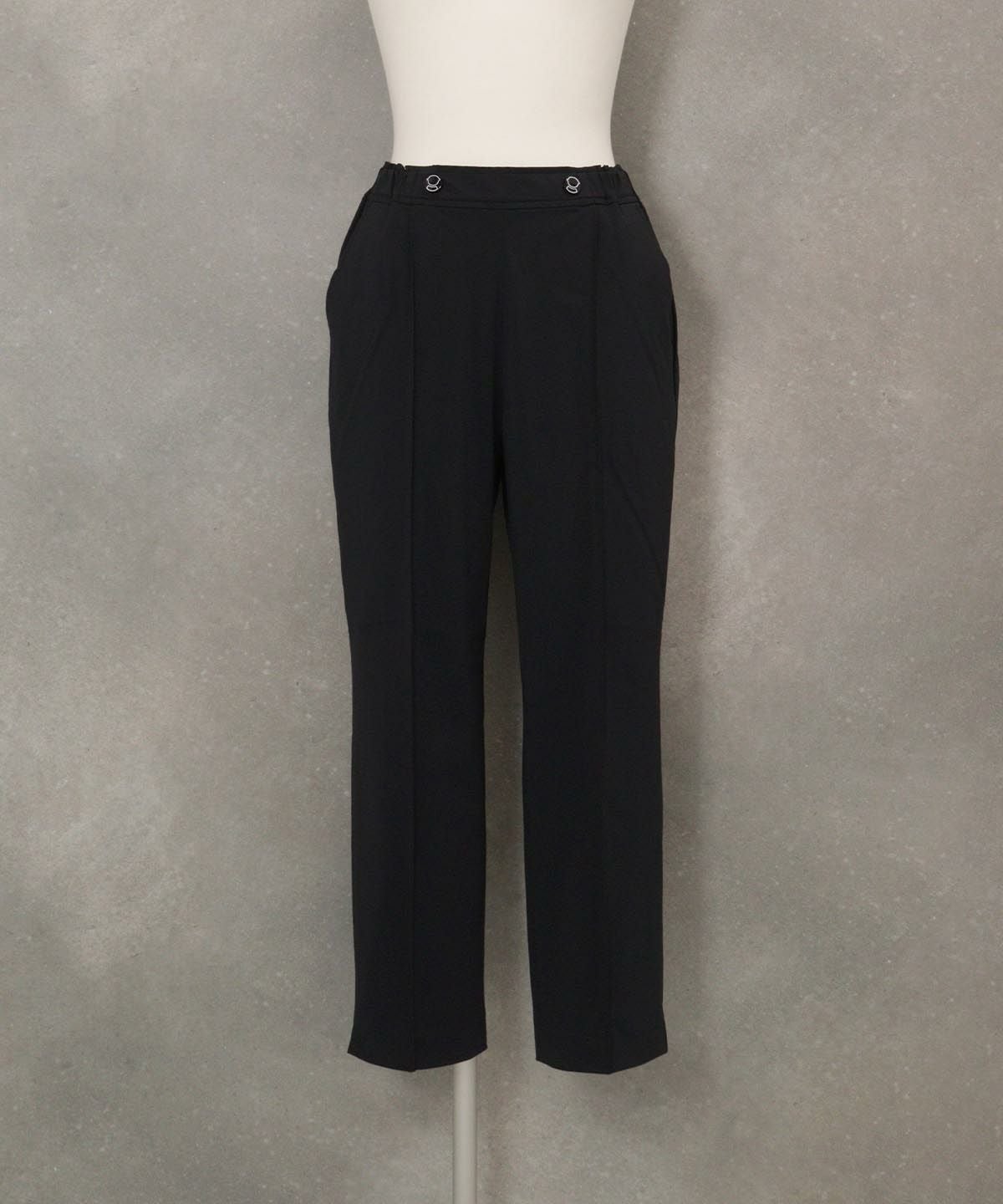 2WAYストレッチセンタープレスパンツ(ブラック)