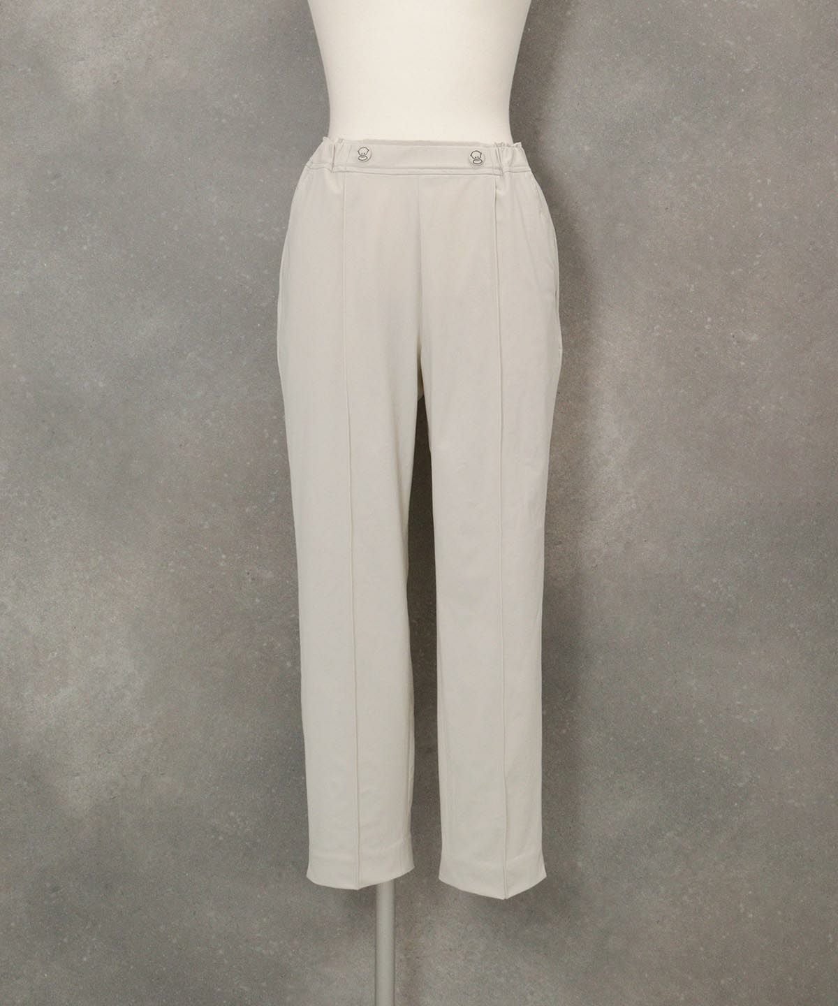 2WAYストレッチセンタープレスパンツ(ベージュ)