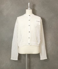 コンパクトシアーカーディガン（ホワイト）