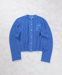 コンパクトシアーカーディガン（ブルー）