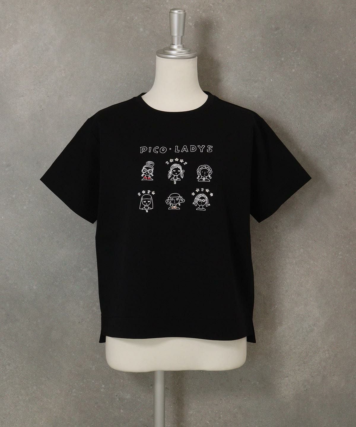 【美品】 PICONIE ピッコーネ 手描きイラストパンツ 38 ホワイト STUDIO PICONE（スタジオピッコーネ） tシャツ PICO LADYS”イラストT