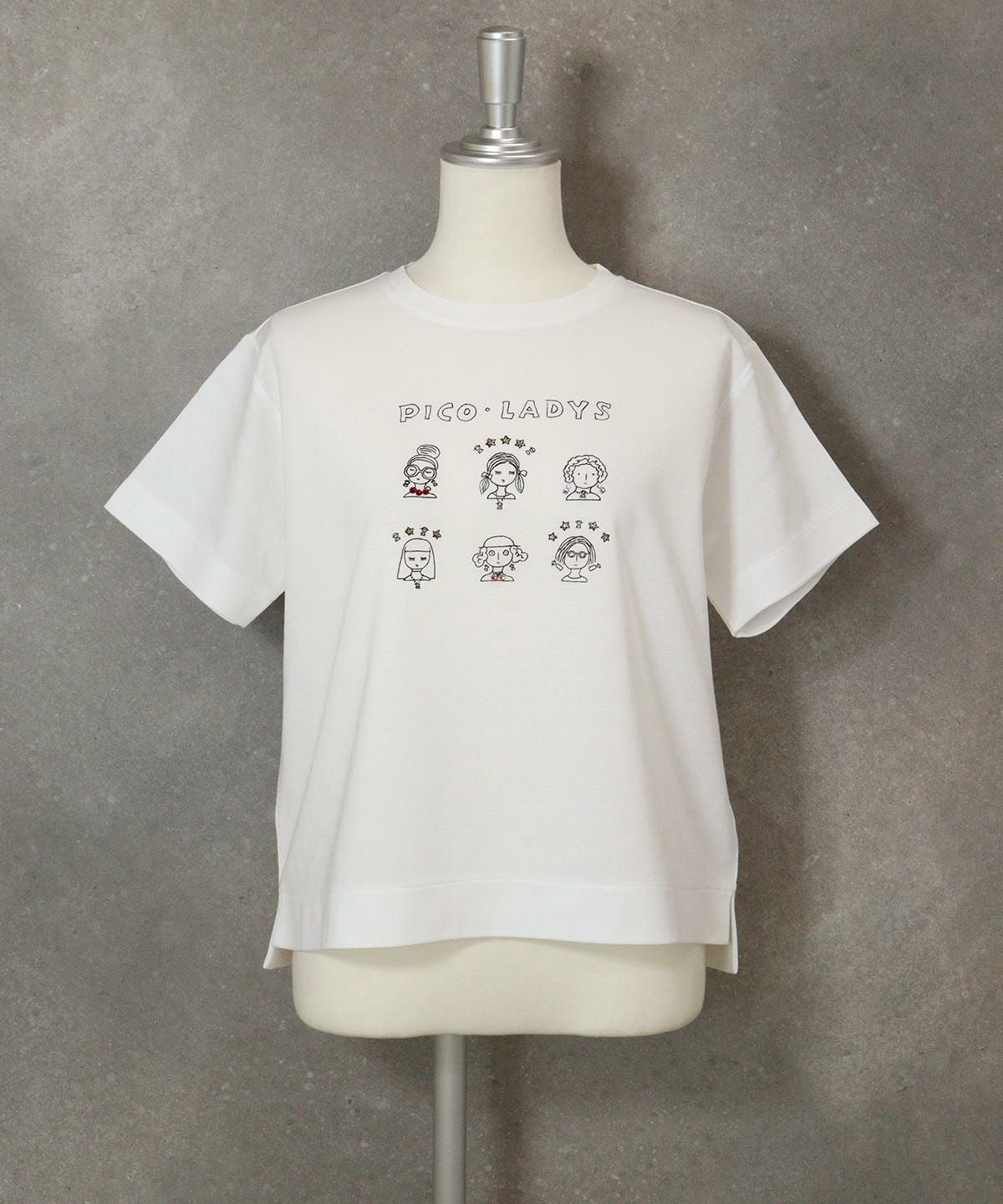 "PICO LADYS"イラストTシャツ（ホワイト）