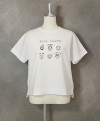 "PICO LADYS"イラストTシャツ（ホワイト）