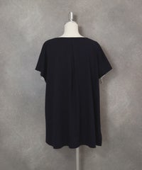 前後切替線画冷感プルオーバー後(ライトグレー）