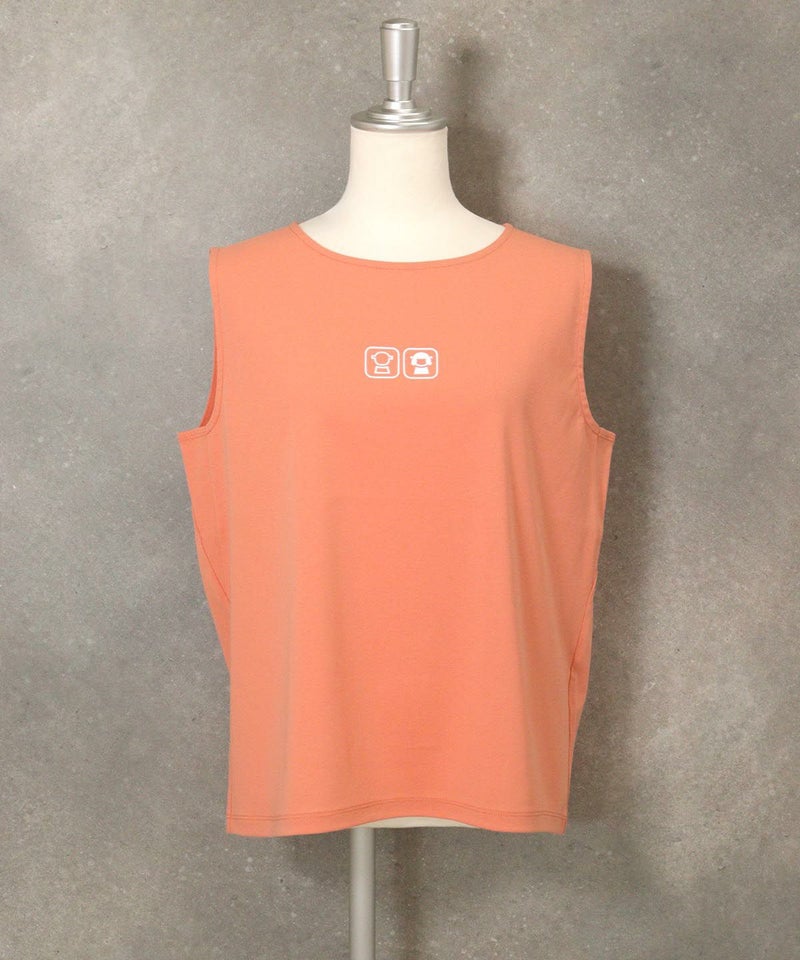 UV冷感ポイントノースリトップス（ライトオレンジ）