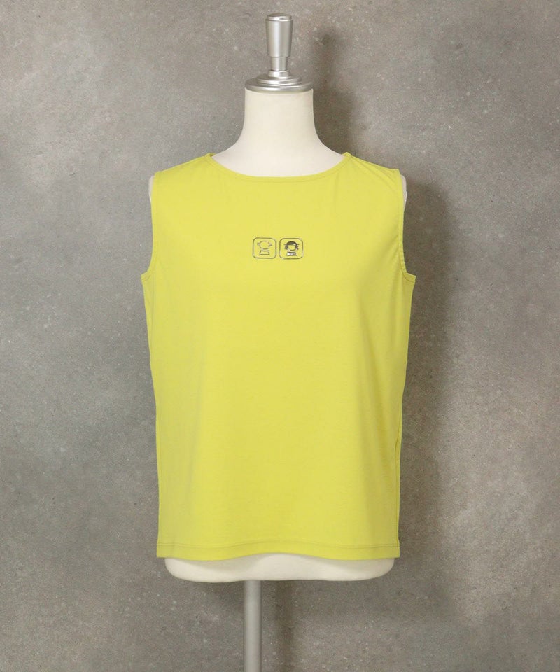 UV冷感ポイントノースリトップス（イエロー）