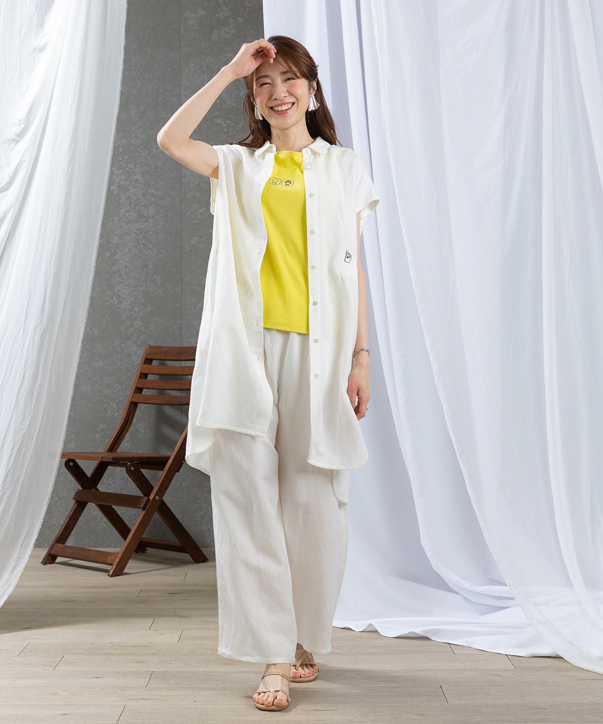 モデル着用画像（イエロー）