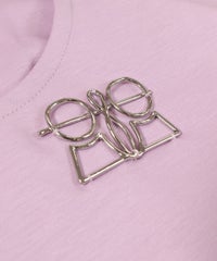 ブローチ風モチーフ(ライトパープル)