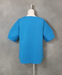 刺繍ストーンUV冷感Tシャツ(ブルー)後ろ