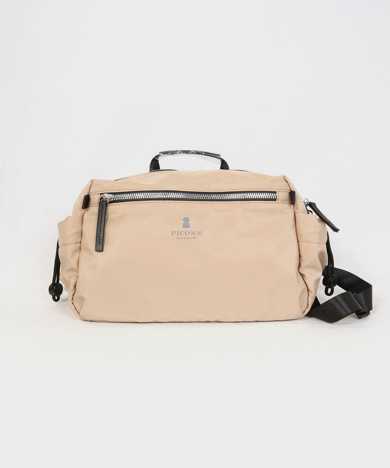 ボックス型ショルダーバッグ(キャメル)