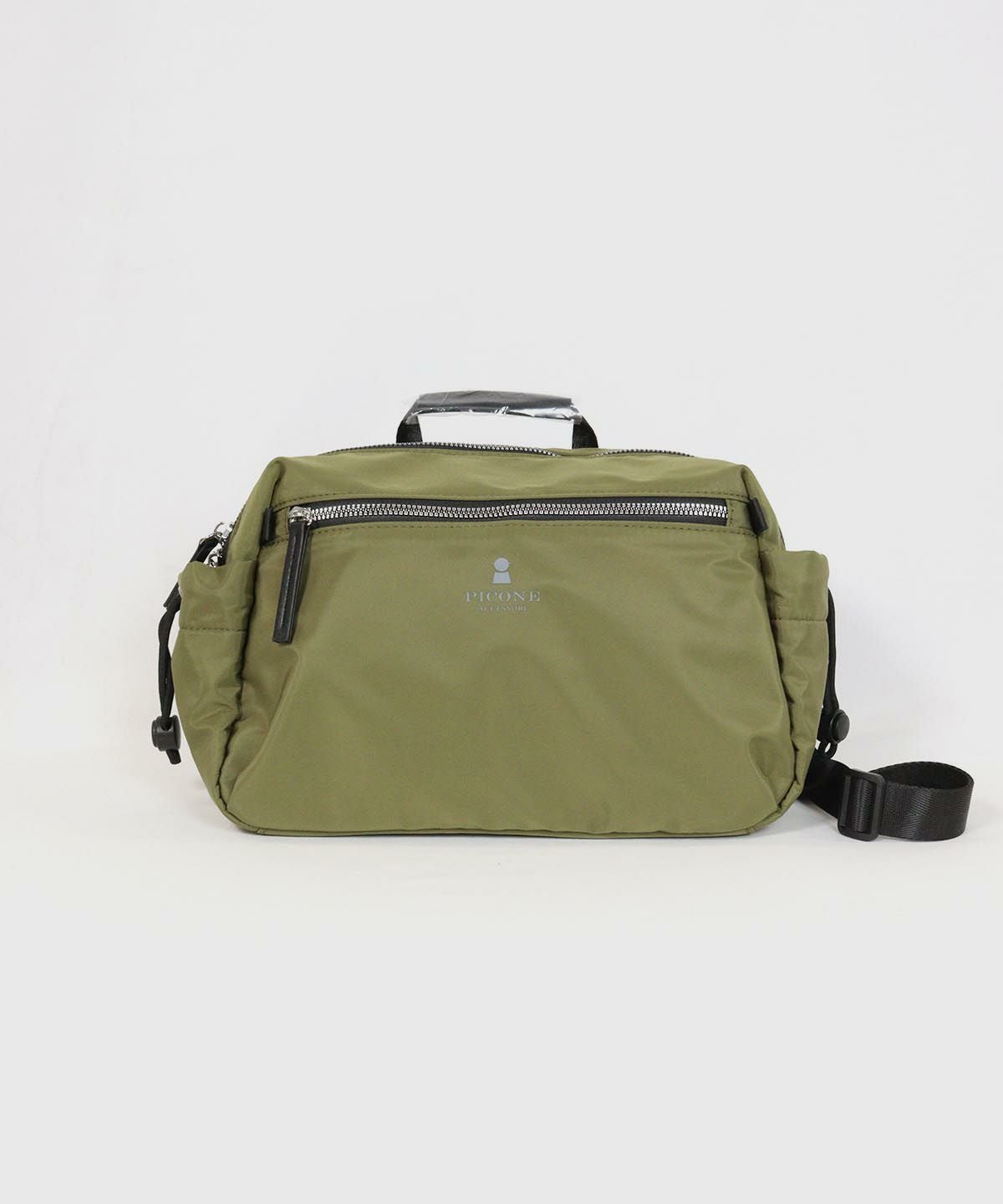 ボックス型ショルダーバッグ(カーキ)