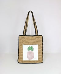 ペーパー編みトートバッグ（パイナップル）