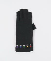 カラフルピコ刺繍UV手袋(ブラック)