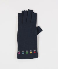 カラフルピコ刺繍UV手袋(ネイビー)