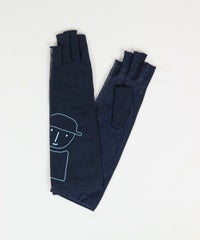 ドットメッシュ切替UV手袋（ネイビー）