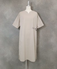UV冷感サイド刺繍ワンピース(ベージュ)