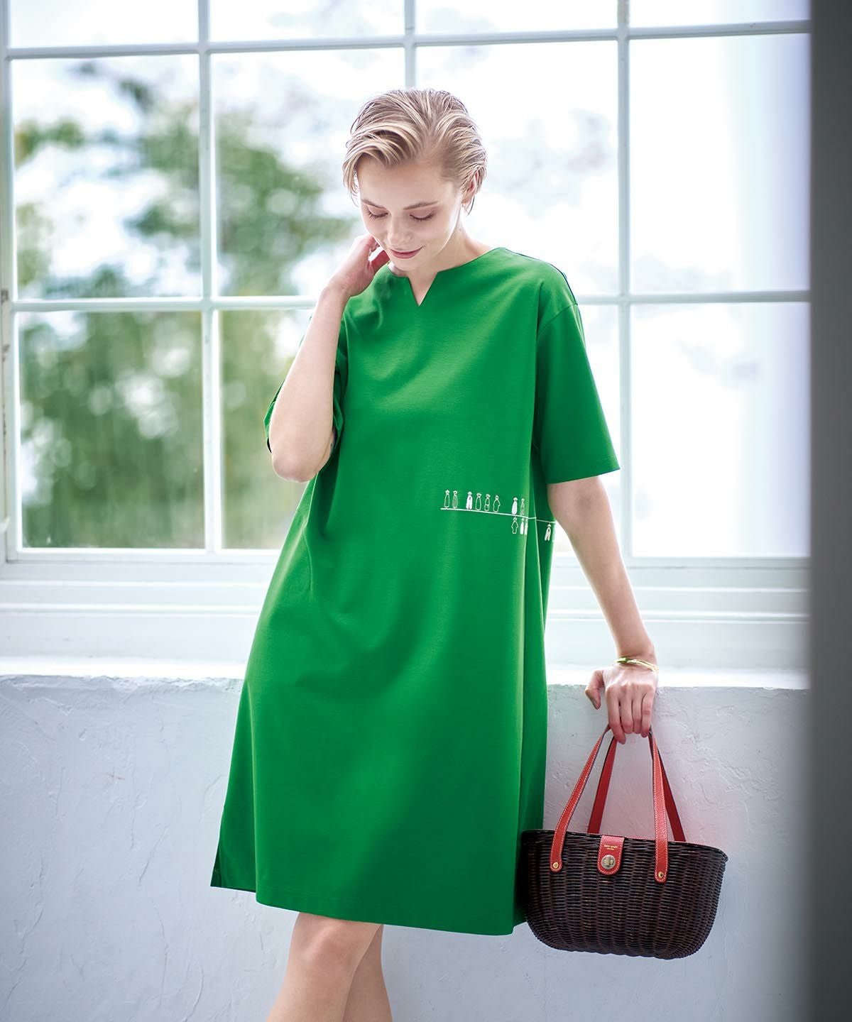 UV冷感サイド刺繍ワンピース|スタジオピッコーネ - ゴルフウェアや婦人