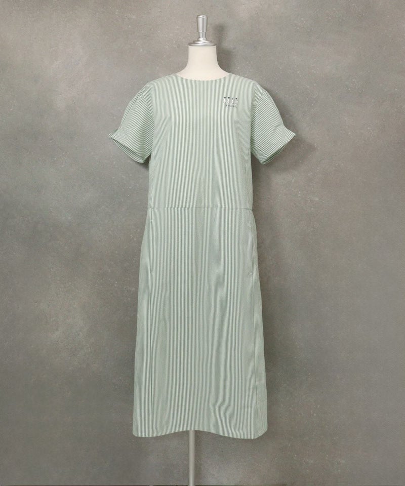 サッカーストライプワンピース(グリーン)