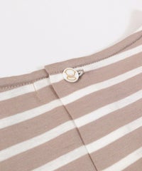 首元後ろボタンアップ(ベージュ)