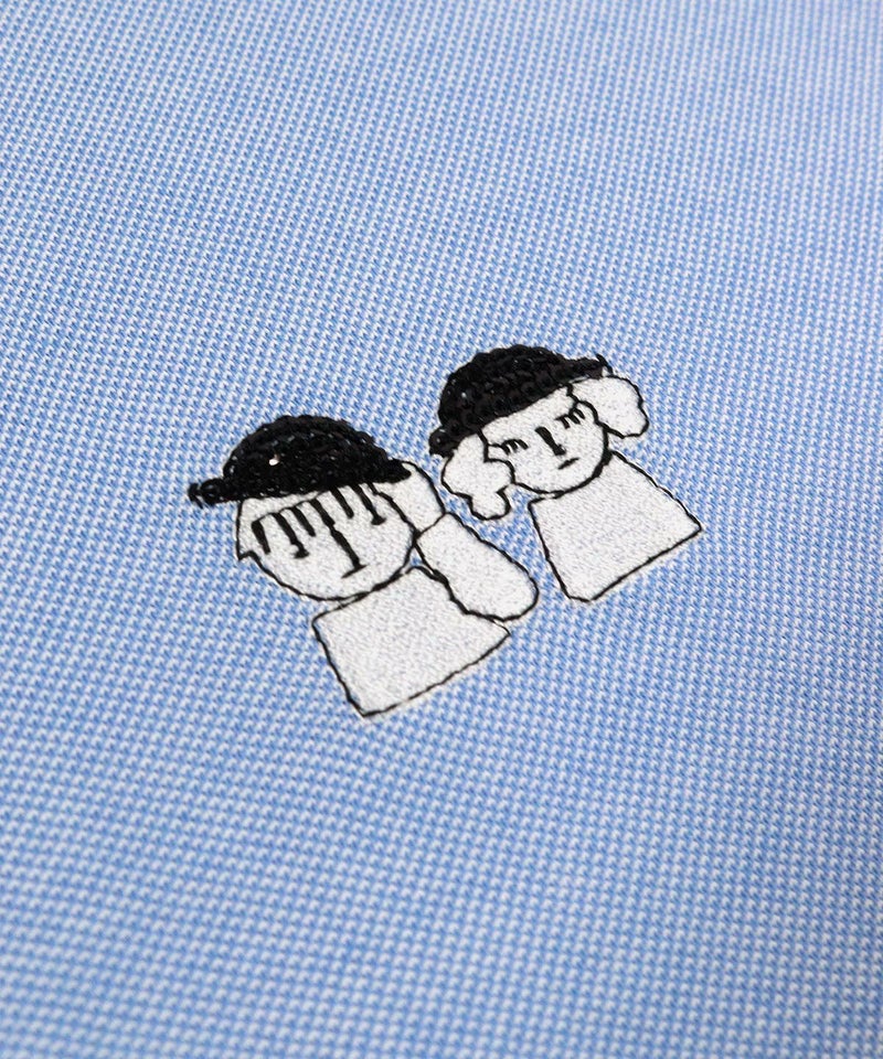 胸元刺繍アップ(ライトブルー)