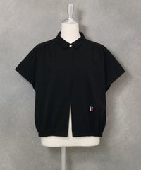 コットン混半袖ジャージーシャツ(ブラック)