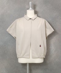 コットン混半袖ジャージーシャツ(ベージュ)