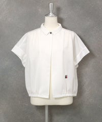 コットン混半袖ジャージーシャツ(ホワイト)